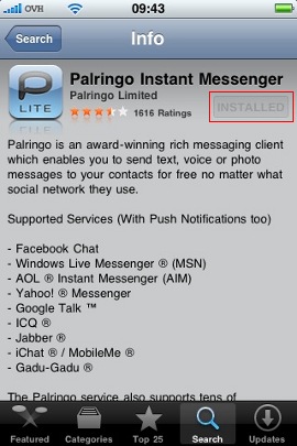 Registrer Palringo