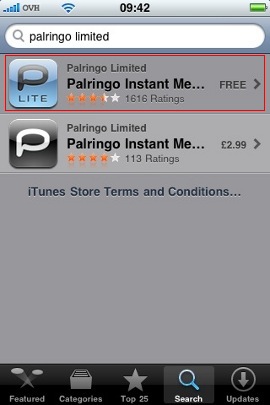Registrer Palringo